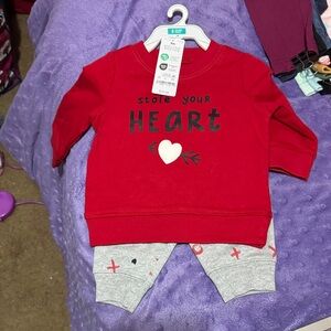 Carter's Red and Gray Kids Matching Set